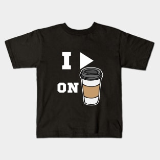 i run on coffee Kids T-Shirt